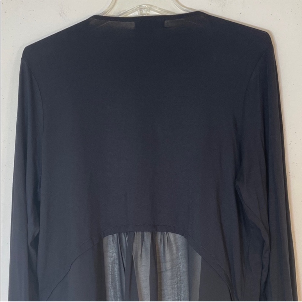 Neiman Marcus Boho Onyx Ruffle 2-Tone Open Front Jacket. Medium. NWT. - Picture 10 of 12